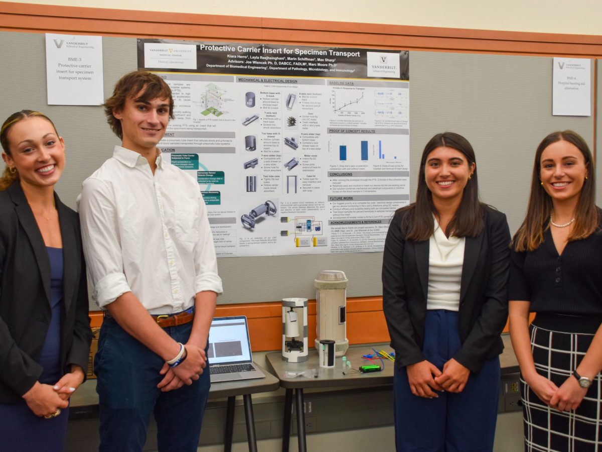 Vanderbilt School of Engineering's Design Day showcased 48 innovative projects from senior students tackling real-world challenges.